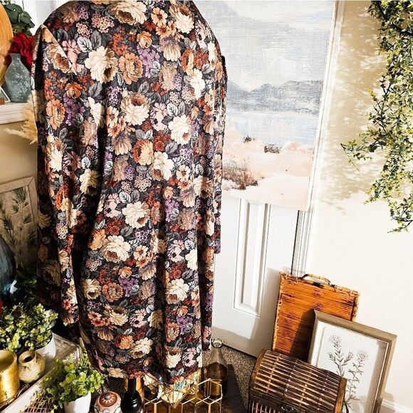 Vtg Gilberti Floral Design Blazer Jacket Sz 22w - Picture 8 of 15